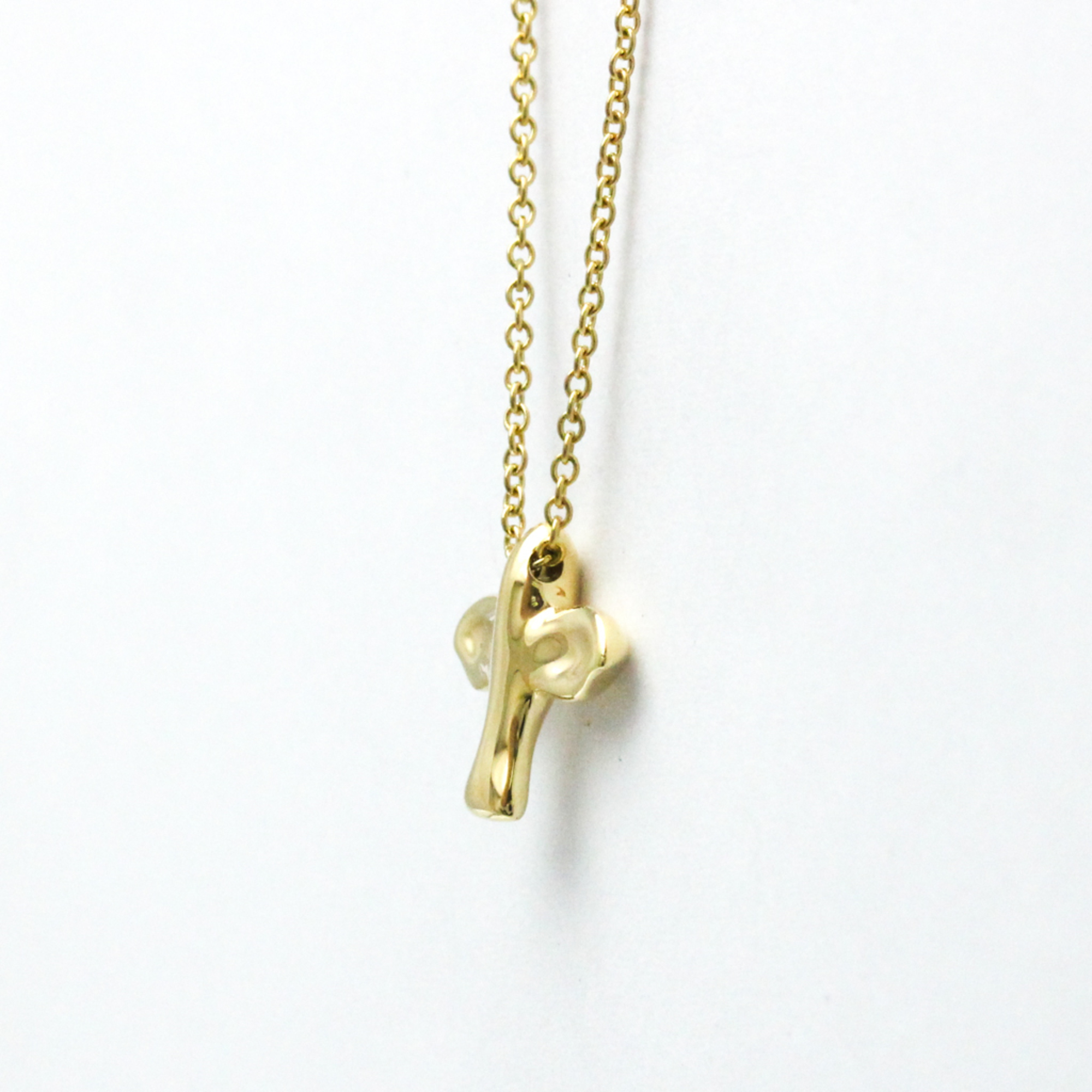 Tiffany Bird Cross Necklace Yellow Gold (18K) No Stone Men,Women Fashion Pendant Necklace (Gold)