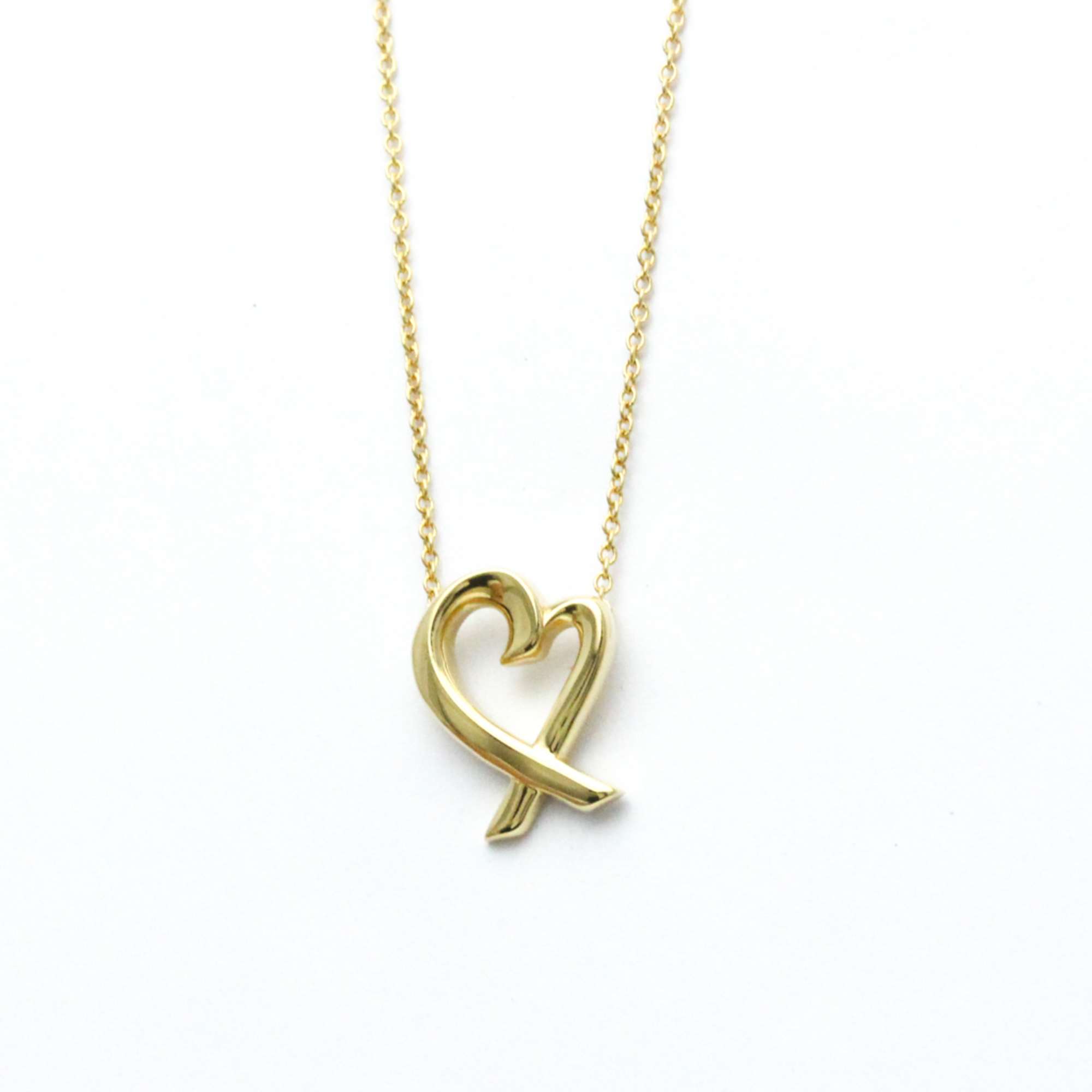 Tiffany Loving Heart Yellow Gold (18K) No Stone Men,Women Fashion Pendant Necklace (Gold)