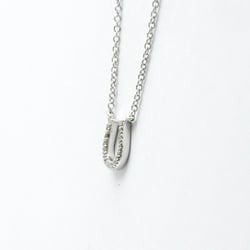 Tiffany Metro Horseshoe Diamond Necklace White Gold (18K) Diamond Men,Women Fashion Pendant Necklace (Silver)