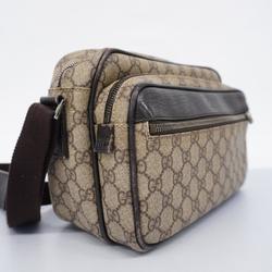 Gucci Shoulder Bag GG Supreme 114531 Brown Women's