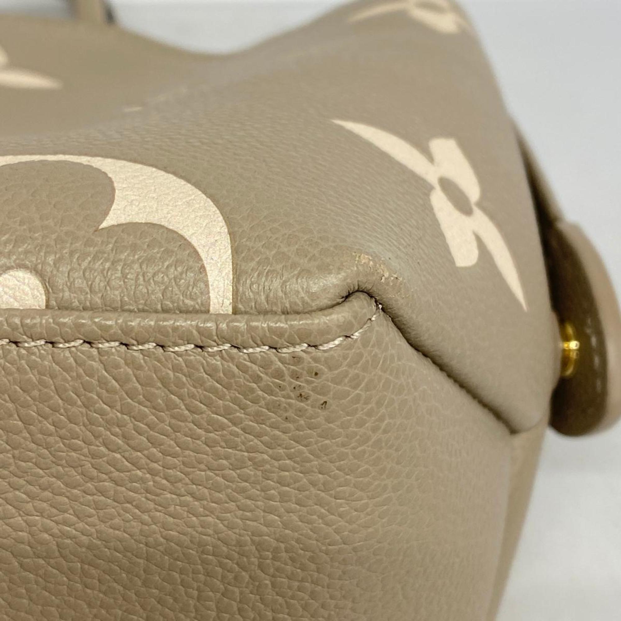 Louis Vuitton Handbag Monogram Empreinte Bicolor Petit Pale PM M58914 Tourterelle Creme Ladies