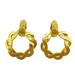 Chanel Earrings Coco Mark Circle GP Plated Gold 97P Women's