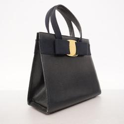 Salvatore Ferragamo Vara Leather Navy Handbag for Women