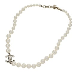 Chanel Coco Mark Fake Pearl Necklace for Women