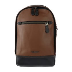 COACH GRAHAM PACK Body Bag F37598 Leather Brown Black Shoulder Slingback