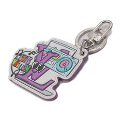 LOUIS VUITTON Louis Vuitton Monogram Comics Keychain MP3456 Leather White Multicolor Keyring Bag Charm