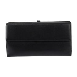 CHANEL W Long Wallet Bi-fold A20905 Leather Black Coco Mark Button