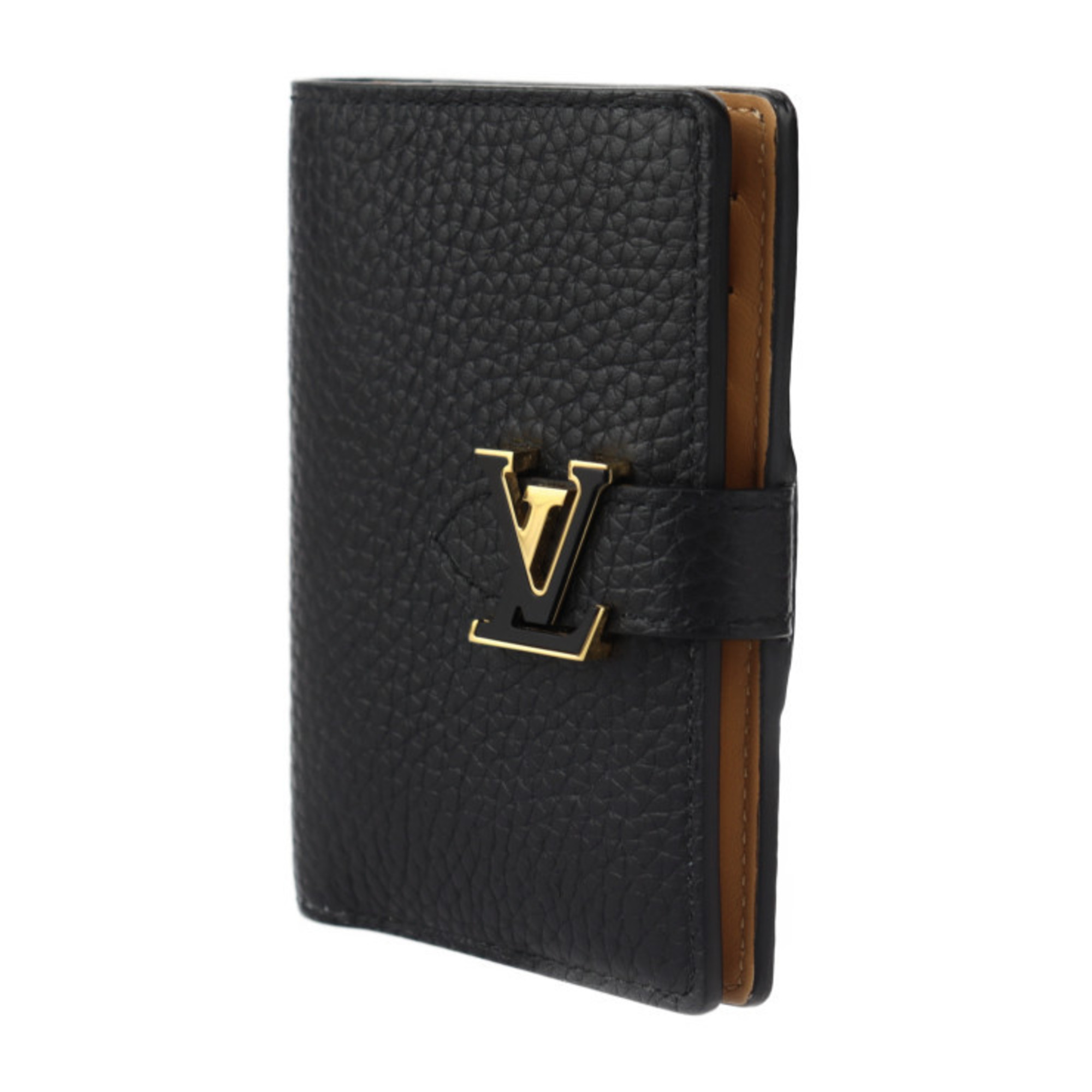 LOUIS VUITTON Louis Vuitton LV Vertical CP Wallet Bi-fold M81561 Taurillon Leather Black