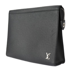 LOUIS VUITTON Louis Vuitton Pochette Voyage Second Bag M30450 Taiga Black Clutch Pouch