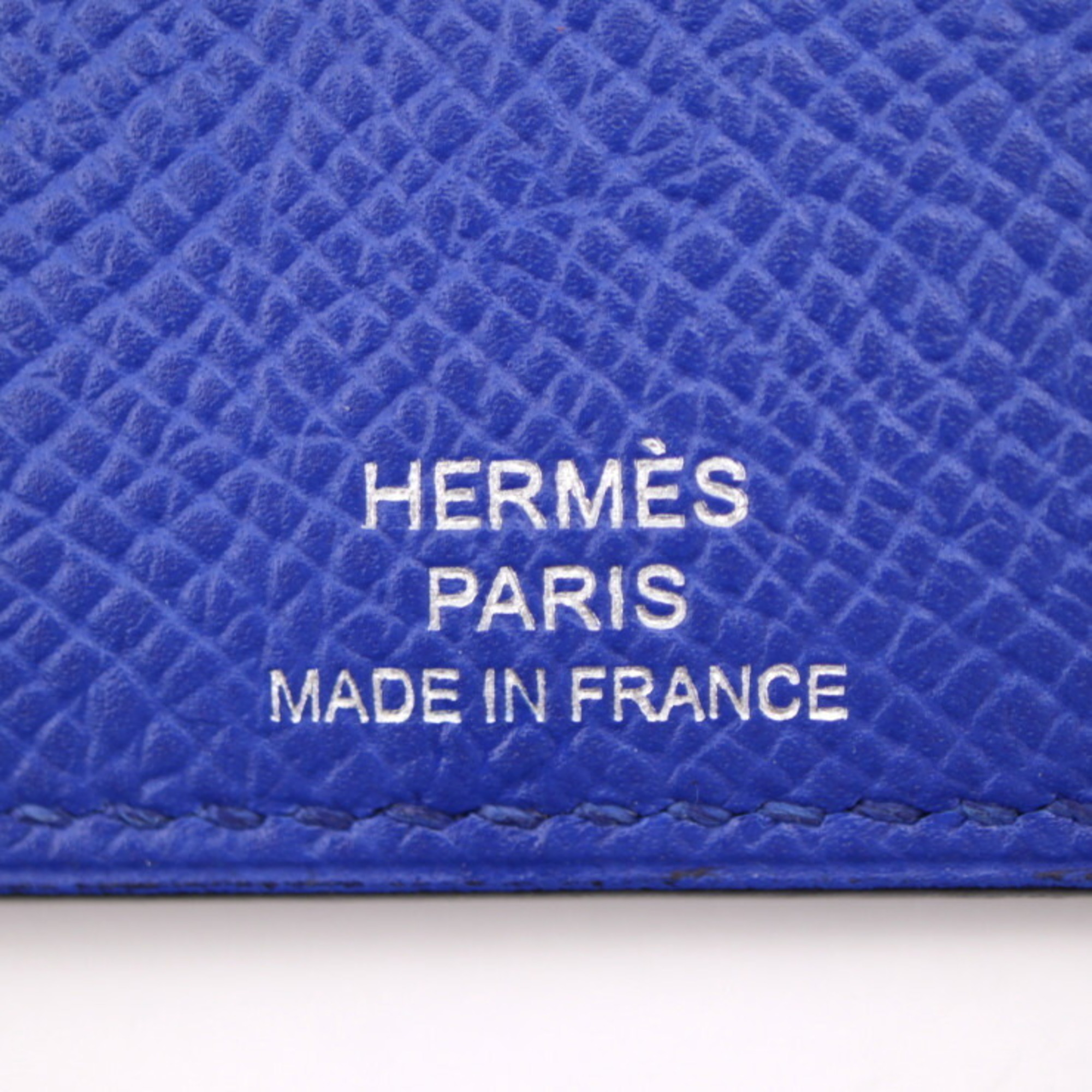 HERMES Petit Chevaux Horizontal Business Card Holder/Card Case H076756CA Epson x Evercalf Evercolor Sombrero Blue Royal Obscure Holder C Stamp