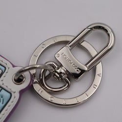 LOUIS VUITTON Louis Vuitton Monogram Comics Keychain MP3456 Leather White Multicolor Keyring Bag Charm