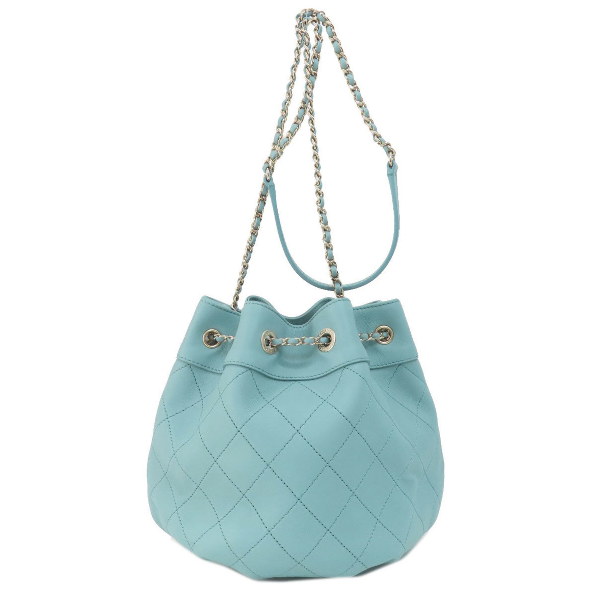 Chanel Matelasse Bucket Bag Shoulder Calfskin Women's CHANEL