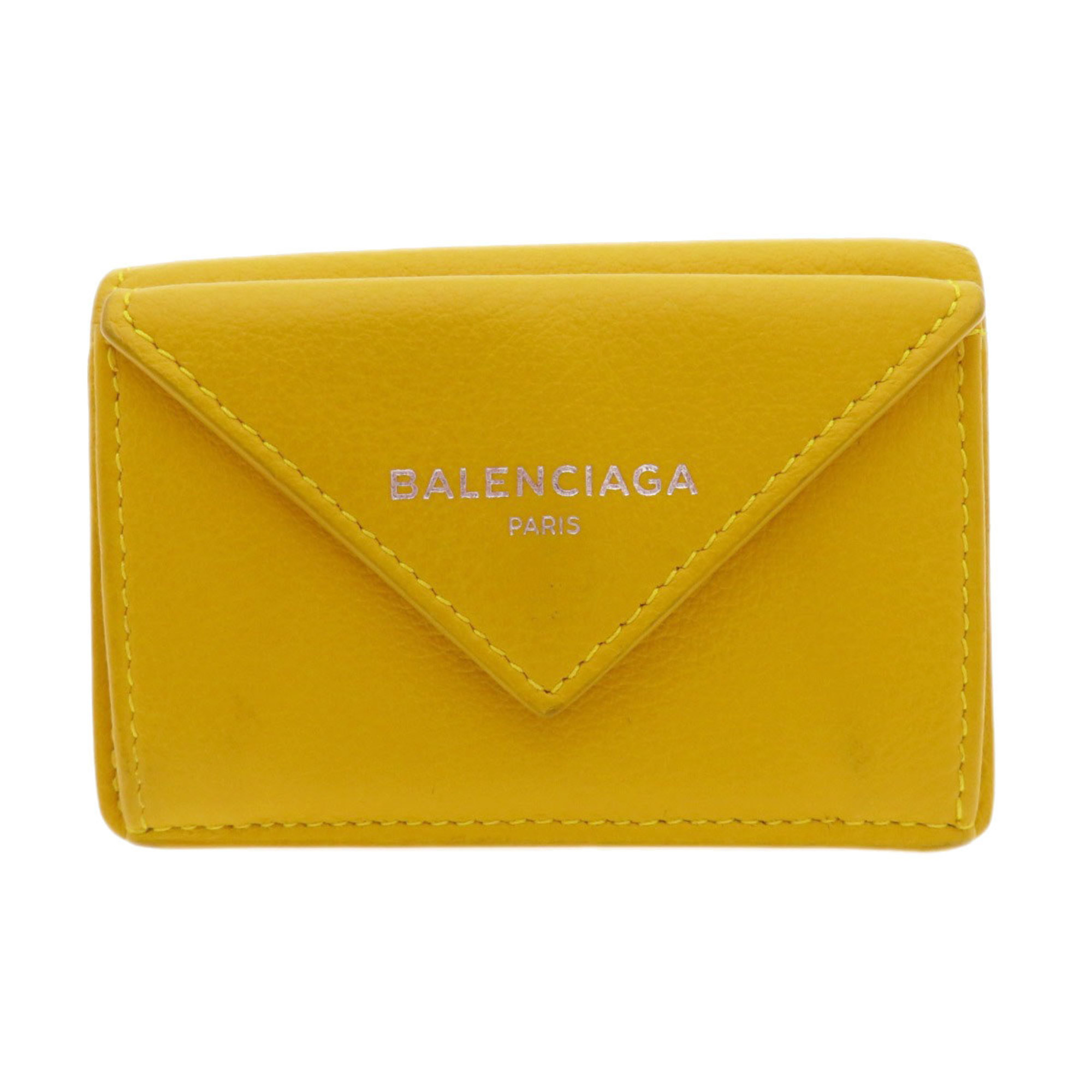 Balenciaga 391446 Compact Wallet Paper Bi-fold Calfskin Women's BALENCIAGA