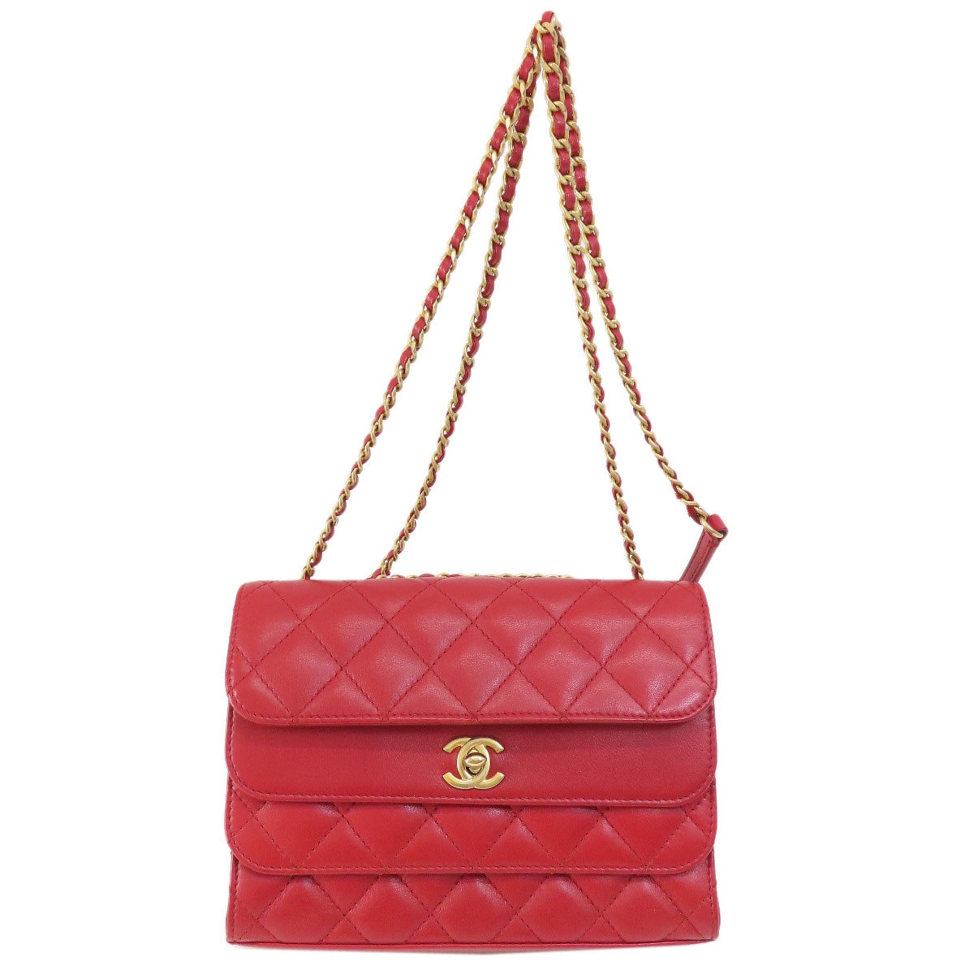 Chanel Chain Shoulder Matelasse Bag Lambskin Women's CHANEL