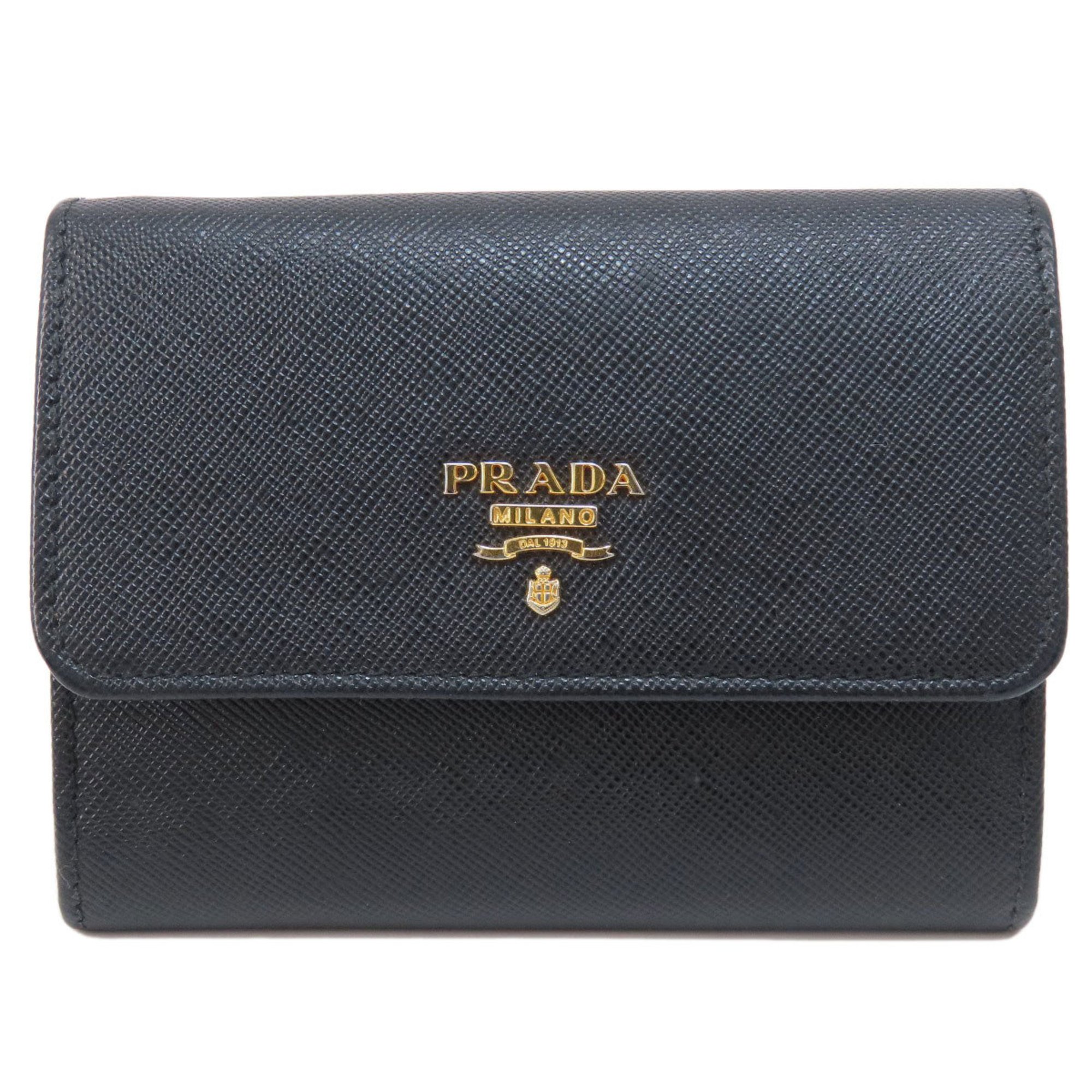 PRADA 1M1442 Saffiano metal card case leather for women