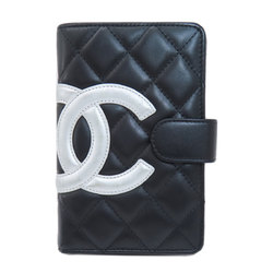 CHANEL Cambon Line Bi-fold Wallet Calfskin Women's