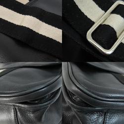 BALLY Striped Shoulder Bag Leather Women's