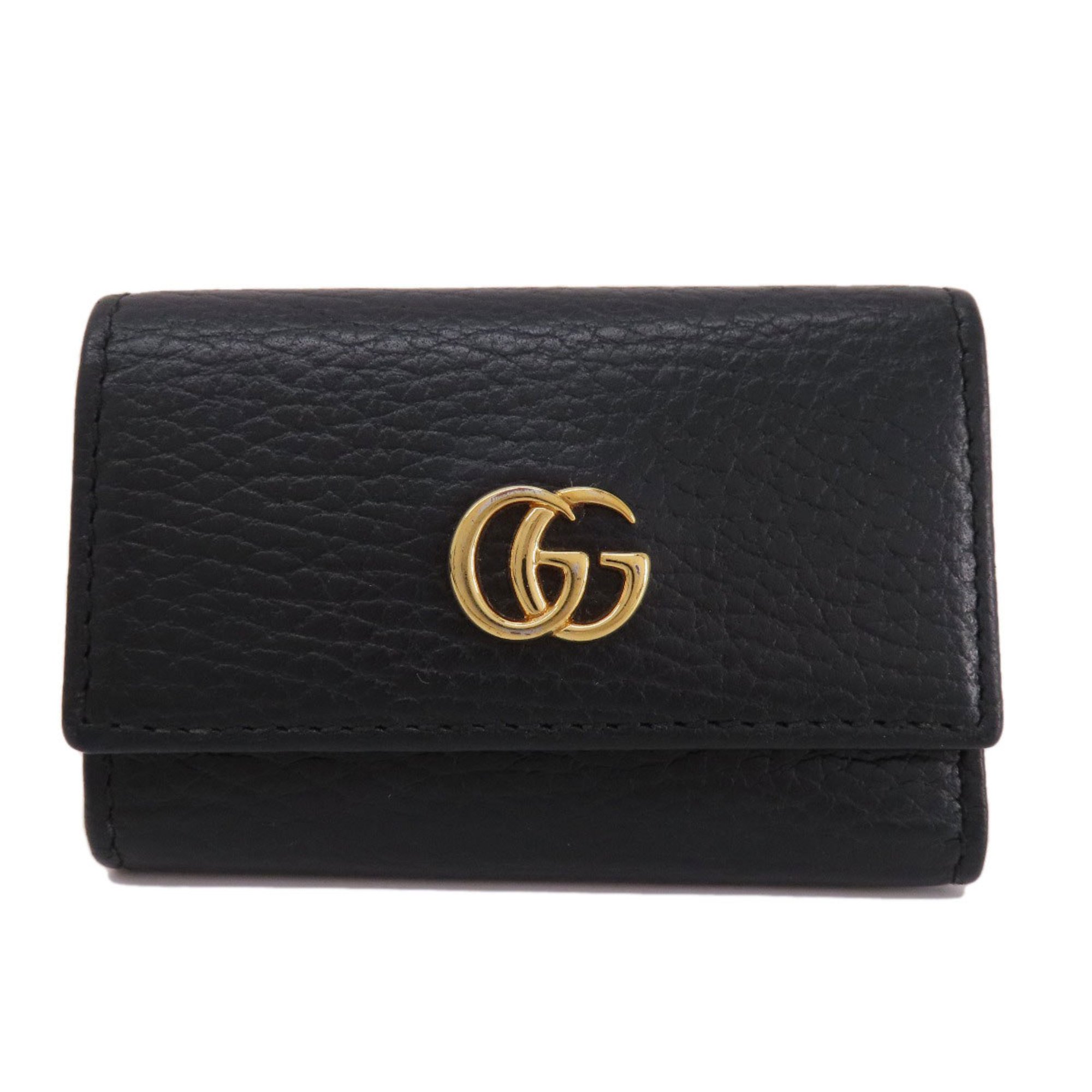 GUCCI 456118 GG Marmont Key Case Leather Women's