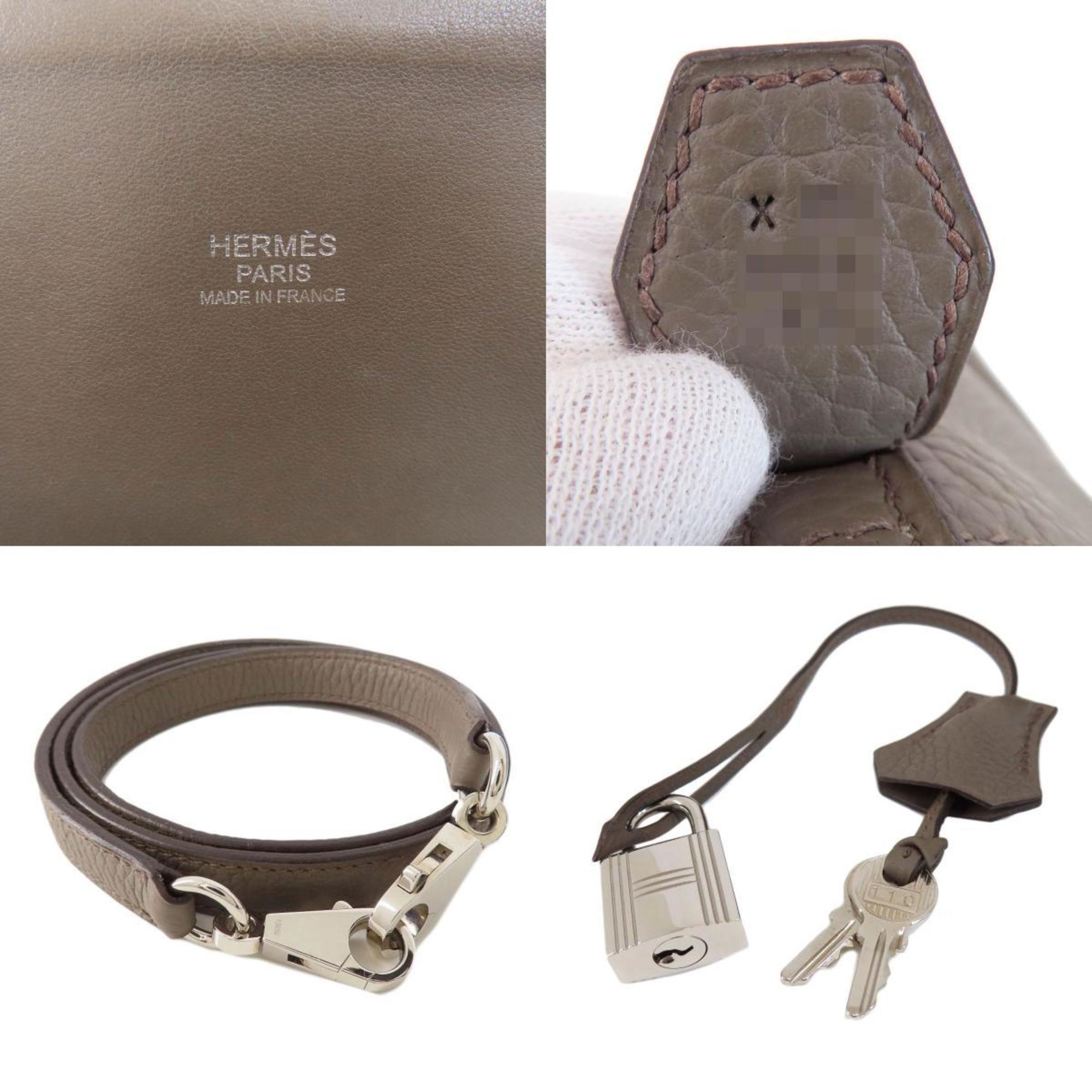Hermes Bolide 31 Etain Handbag Taurillon Women's HERMES