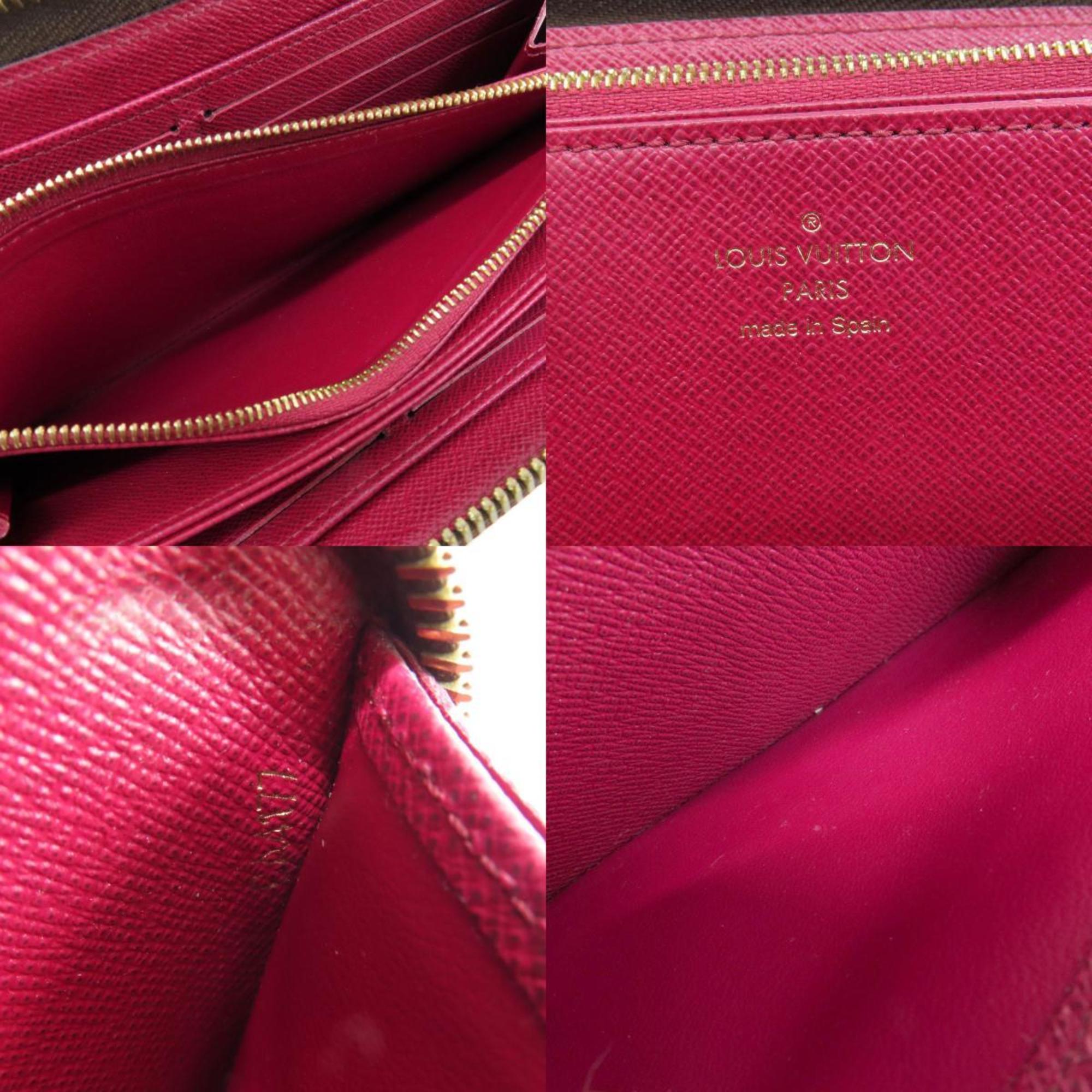 Louis Vuitton M41895 Zippy Wallet Monogram Fuchsia Long Canvas Women's LOUIS VUITTON