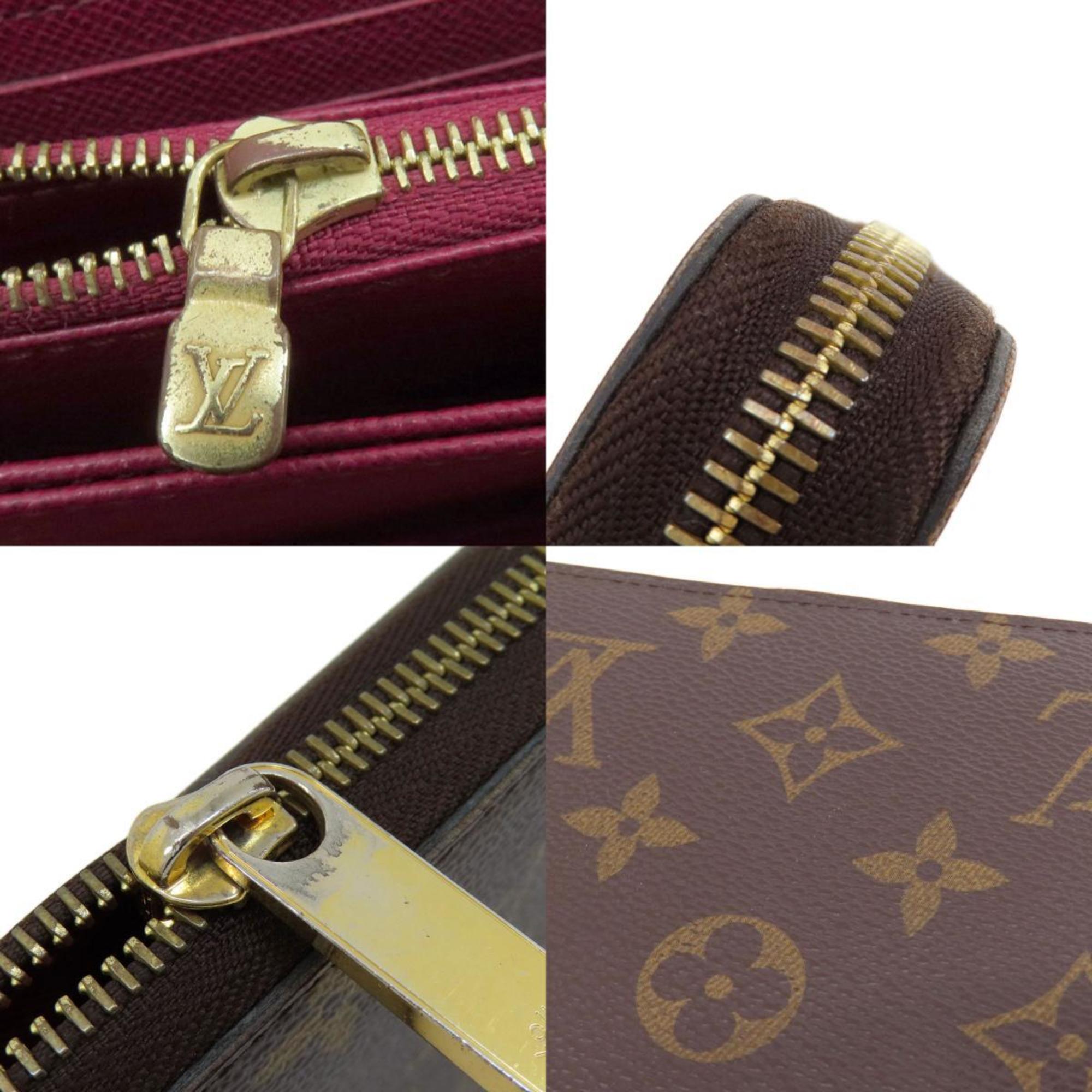 Louis Vuitton M41895 Zippy Wallet Monogram Fuchsia Long Canvas Women's LOUIS VUITTON