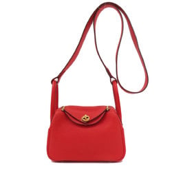 Hermes Lindy Red Handbag Taurillon Women's HERMES