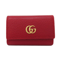 GUCCI 456118 GG Marmont Key Case Leather Women's