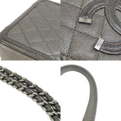 Chanel Chain Shoulder CC Filigree Bag Caviar Skin Women's CHANEL