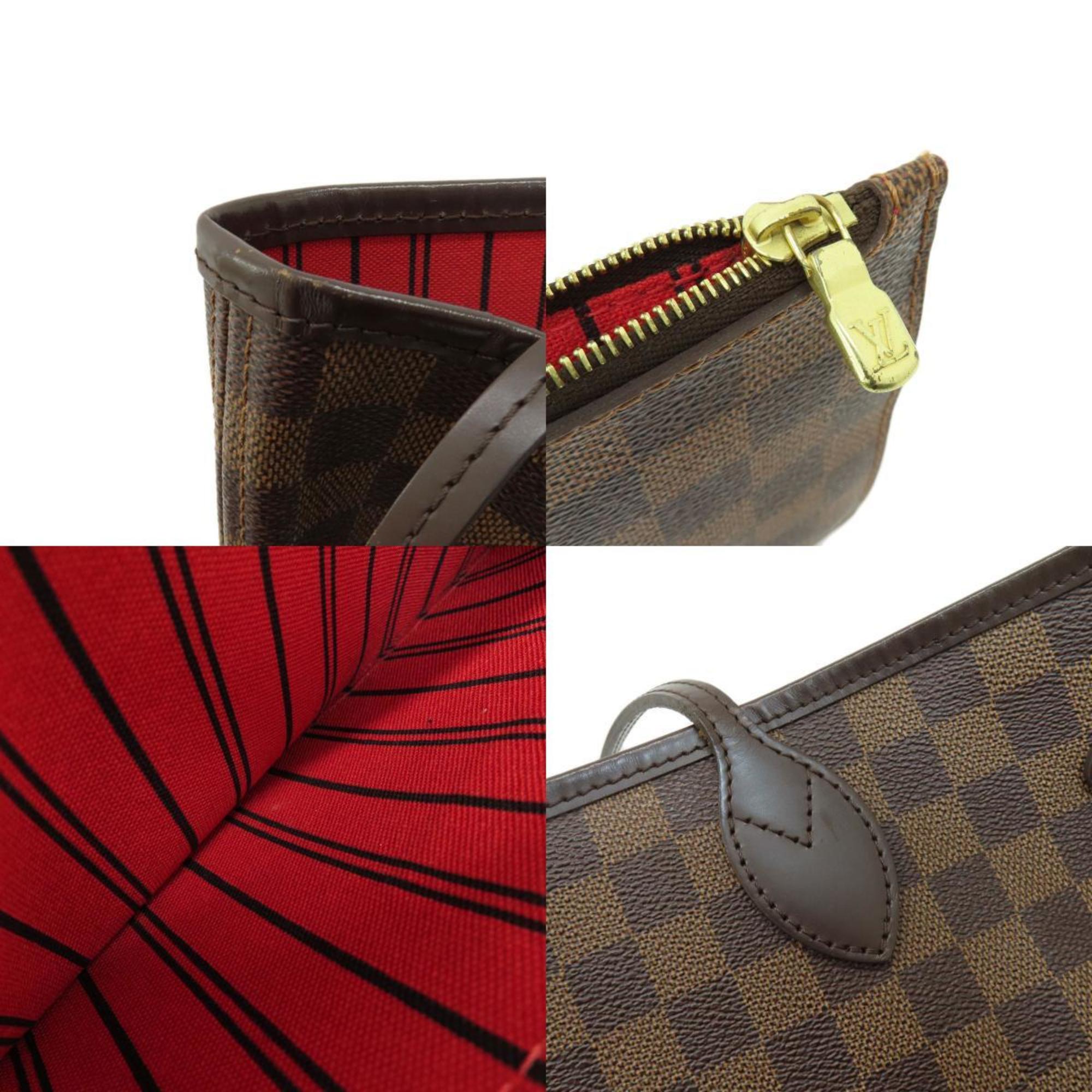 Louis Vuitton N41358 Neverfull MM Damier Ebene Tote Bag Canvas Women's LOUIS VUITTON