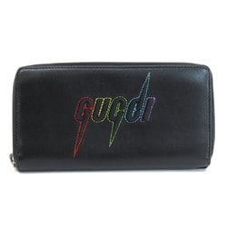 Gucci 597677 Embroidered Long Wallet Leather Women's GUCCI