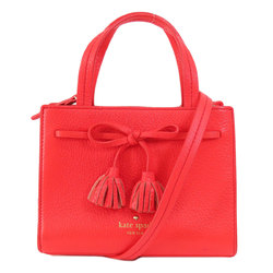 Kate Spade Ribbon Motif Handbag Leather Women's