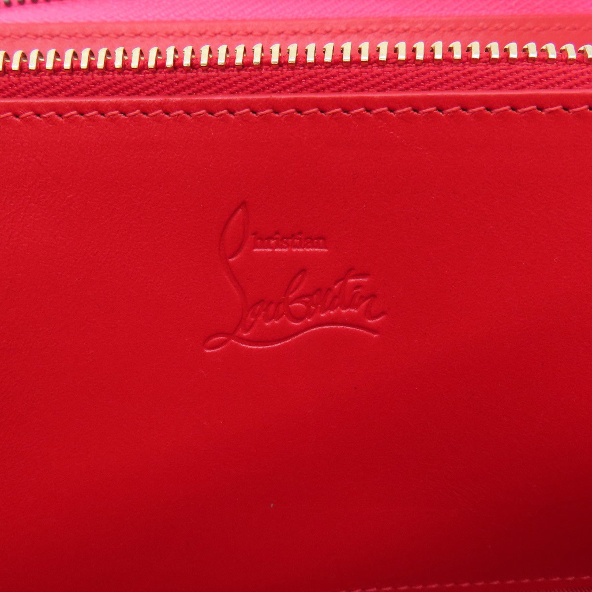 Christian Louboutin Round Studs Long Wallet Leather Women's