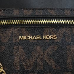 Michael Kors MK Signature Shoulder Bag Leather/Coated Canvas Women's