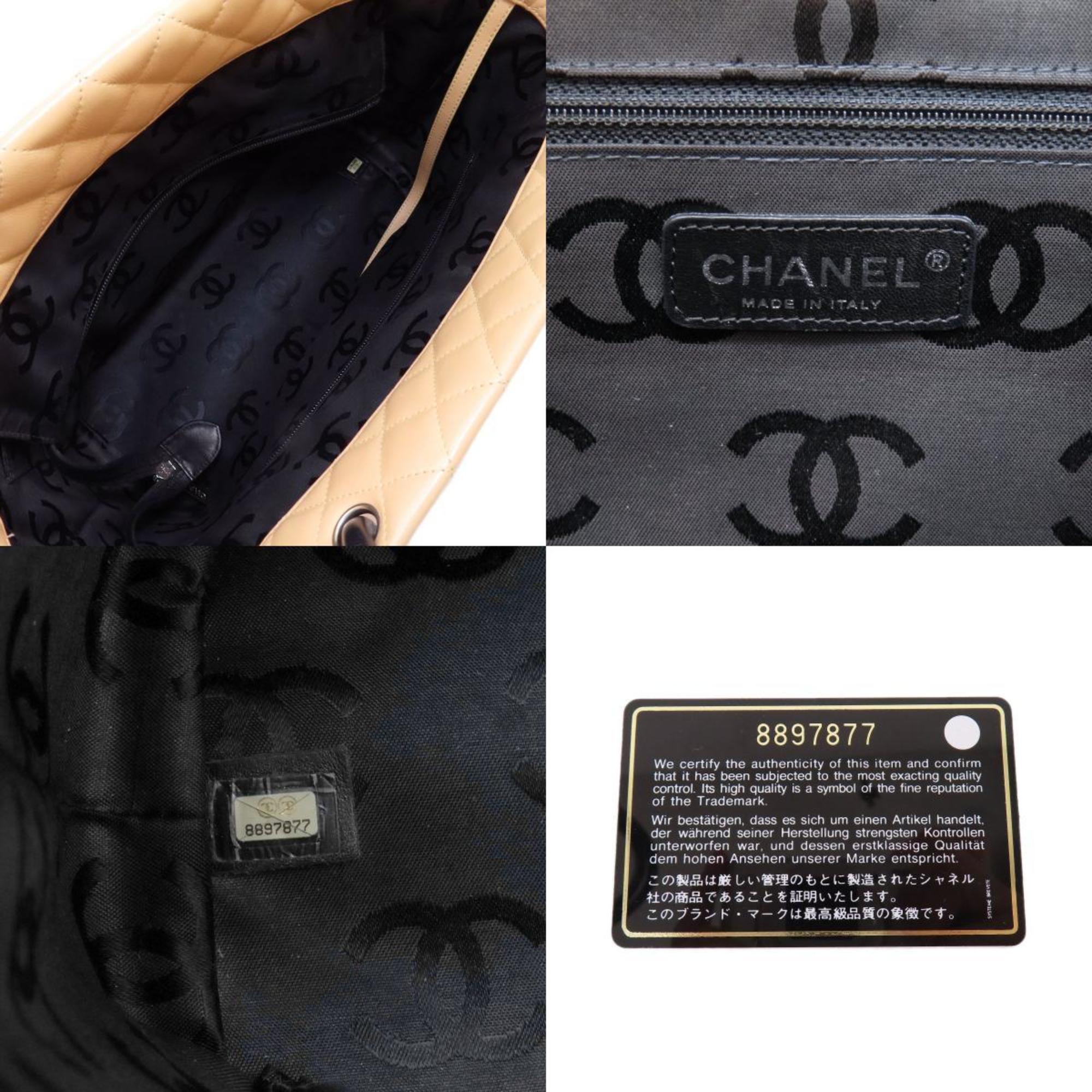 CHANEL Cambon Line Tote Bag Calfskin Women's