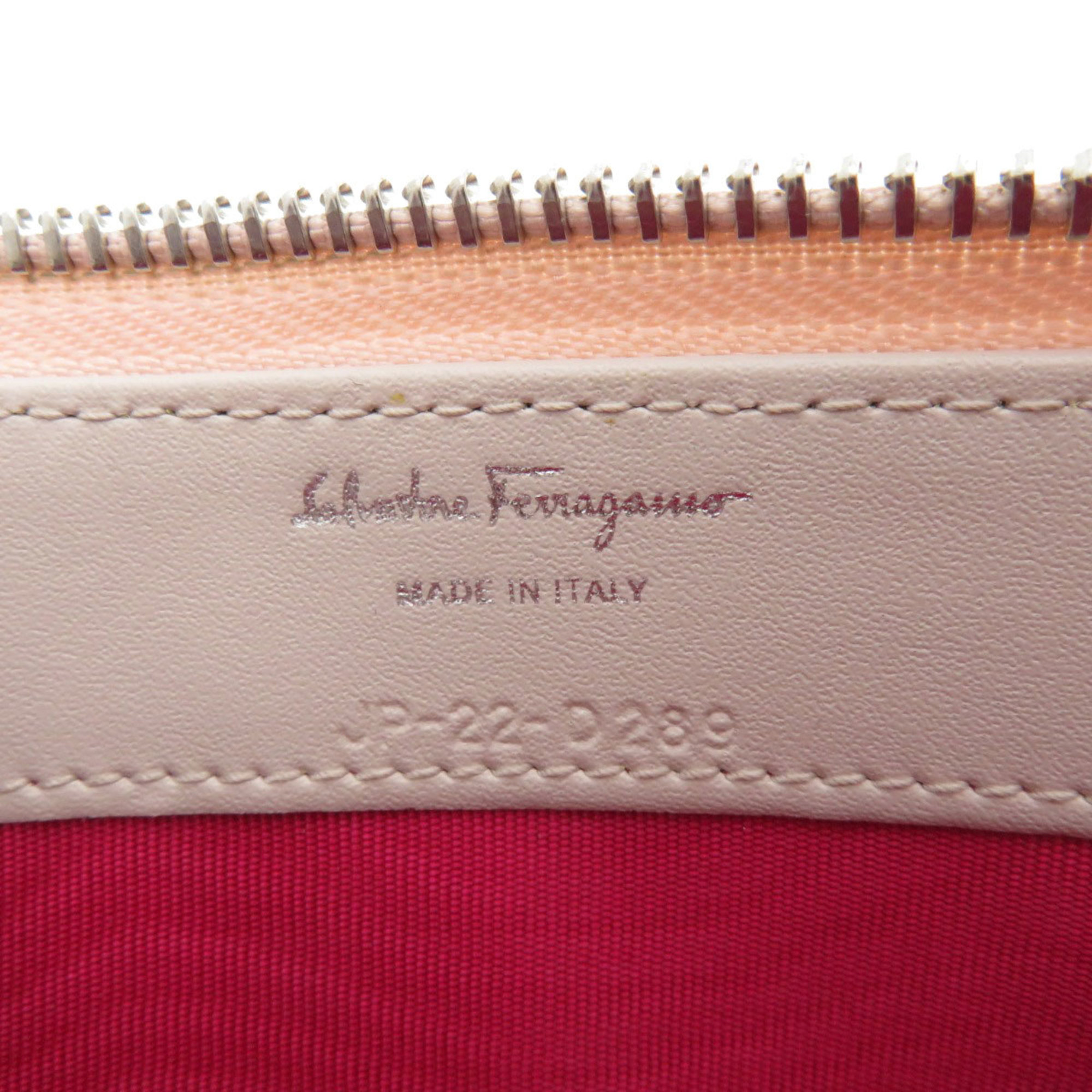 Salvatore Ferragamo Vara Ribbon Long Wallet Calfskin Women's