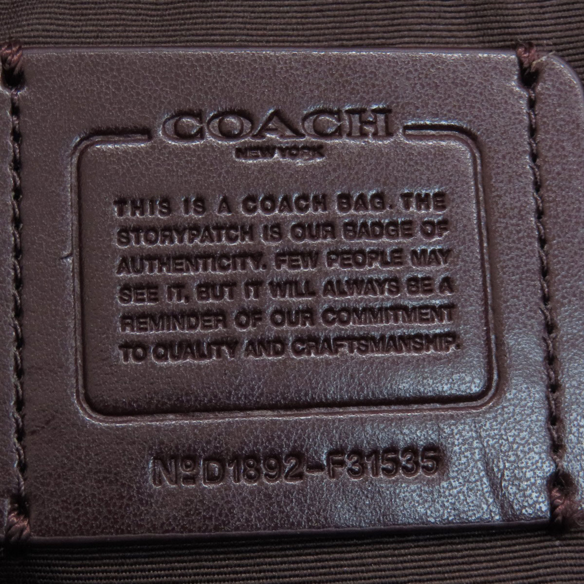 Coach F31535 Tote Bag Leather Women's COACH