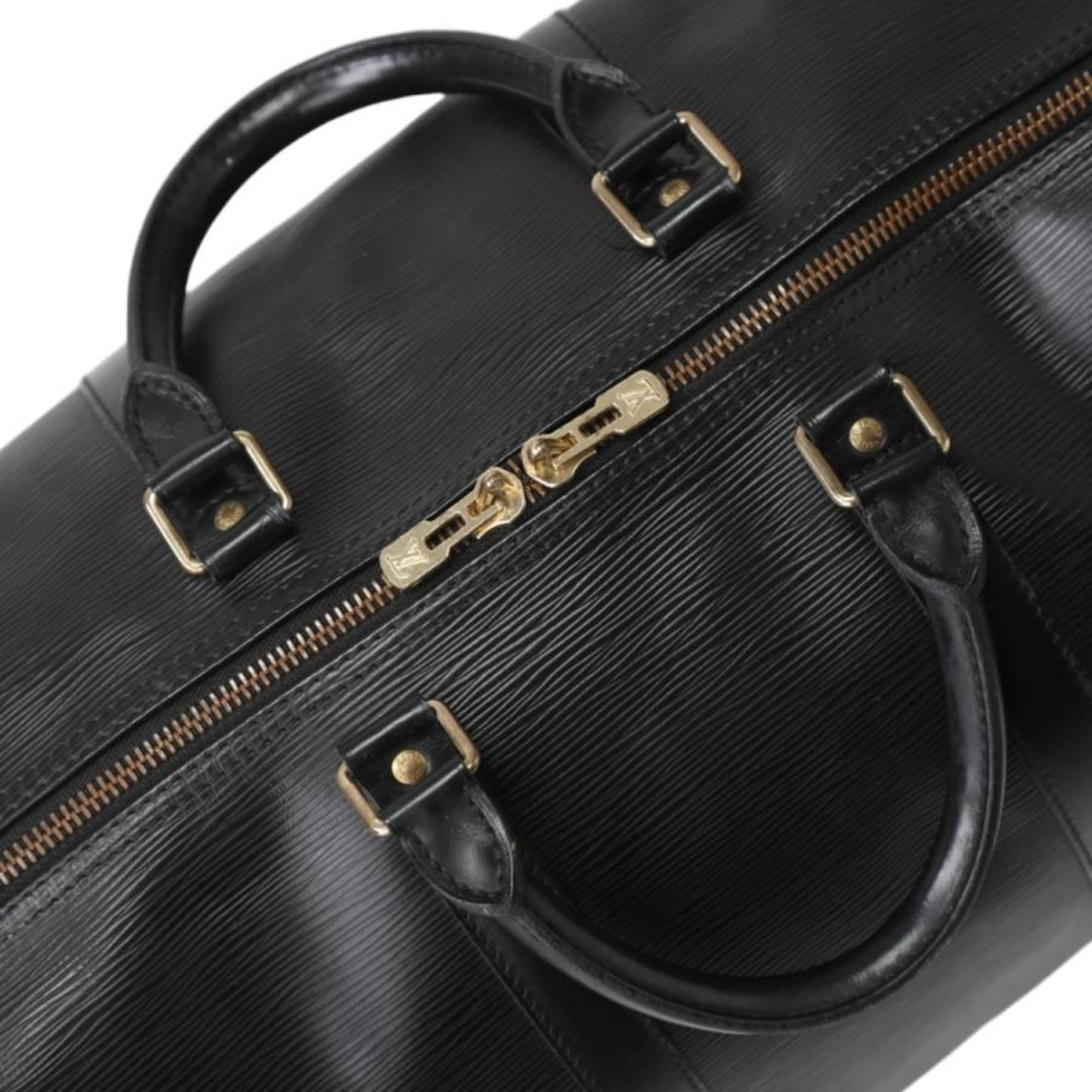 Louis Vuitton Boston Bag Epi Keepall 50 Leather M42962 Black LV