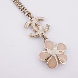 Chanel Necklace Coco Mark Flower Motif GP Plated Champagne Gold A18V Women's