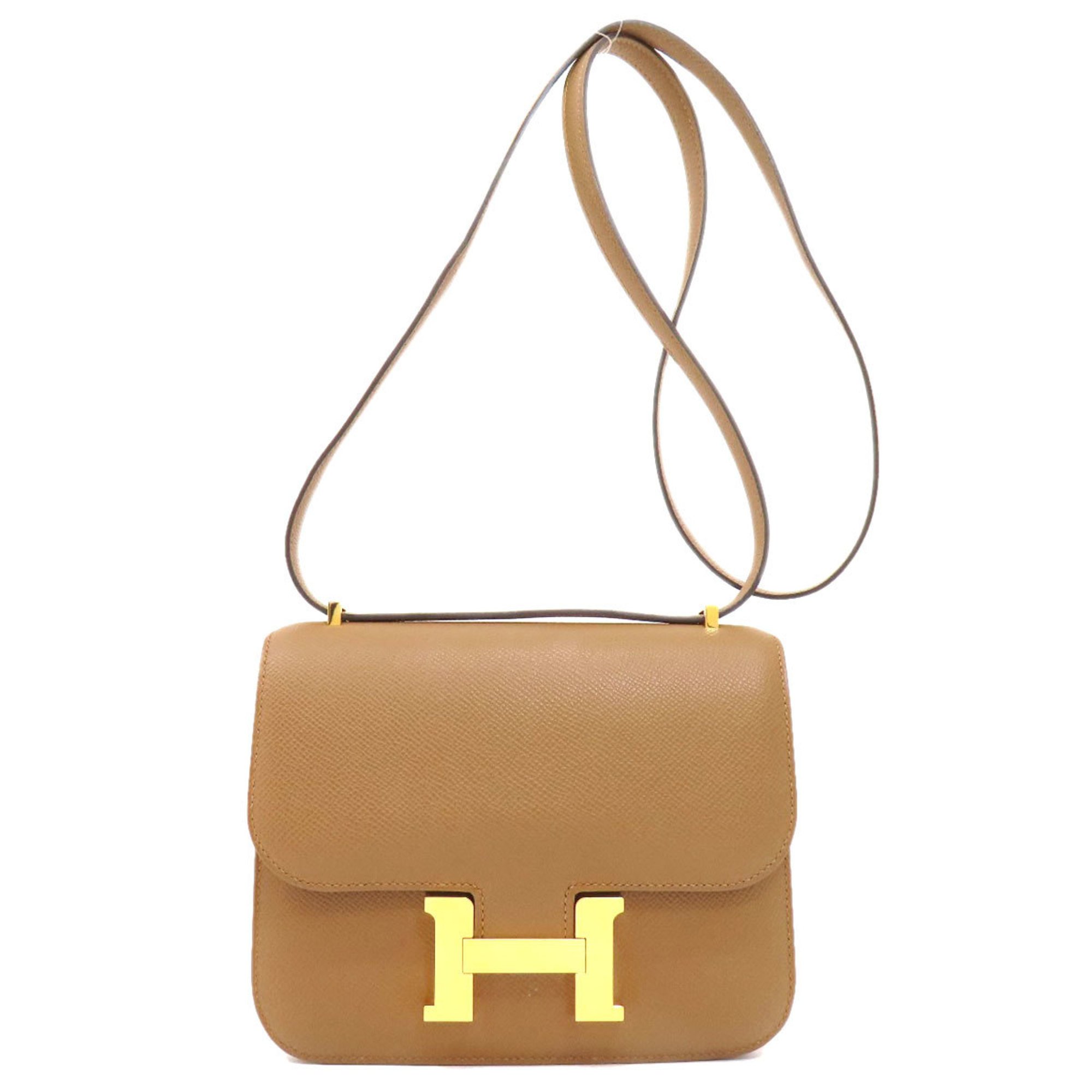 Hermes Constance Brown Shoulder Bag Epson Women's HERMES
