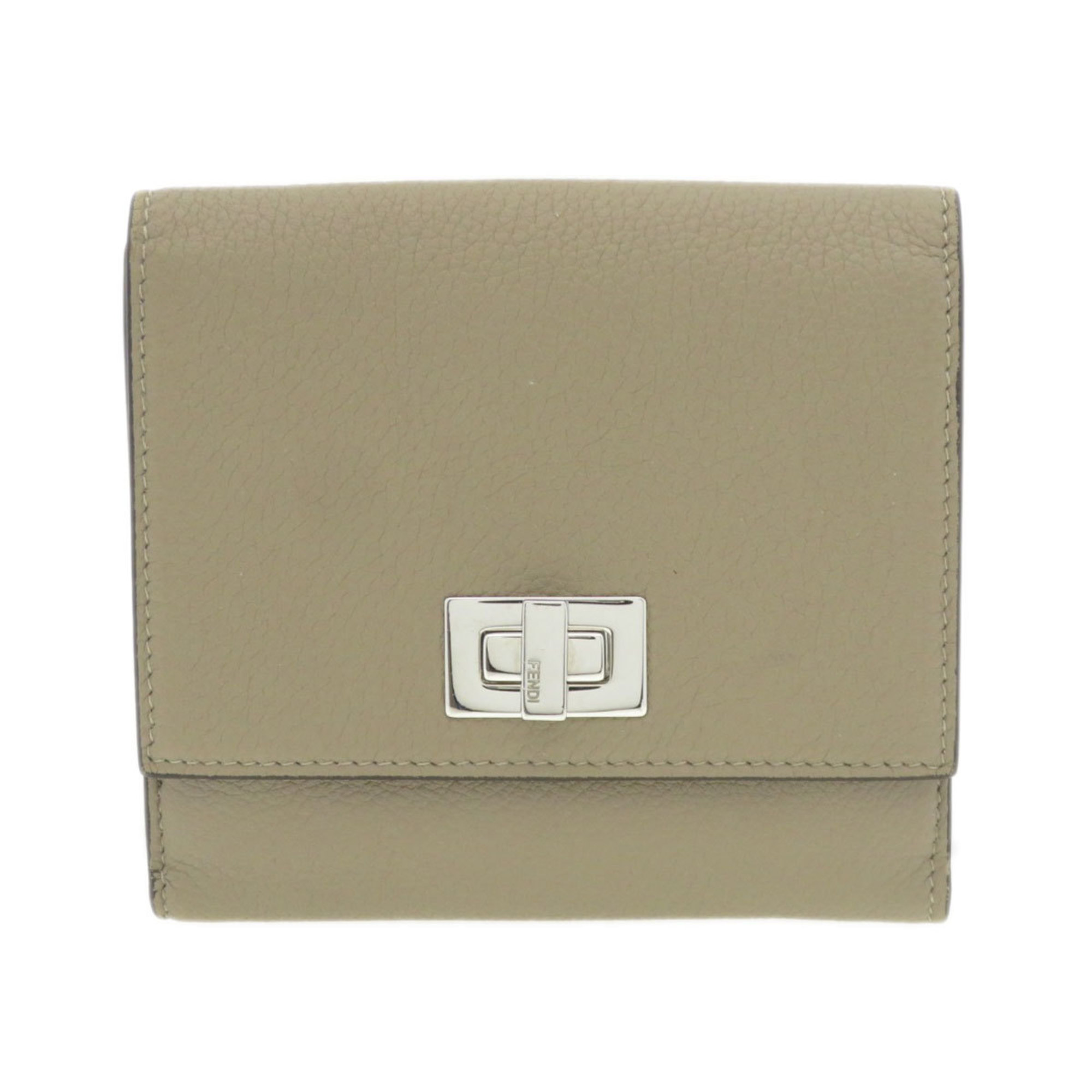 FENDI motif bi-fold wallet in calf leather for women