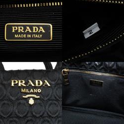 PRADA 1BA038 Brocade Handbag Canvas Women's