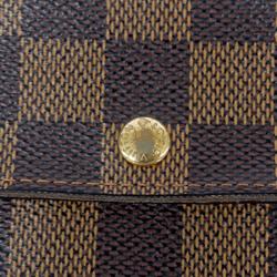 Louis Vuitton Long Wallet Damier Porte Monnaie Carte Credit M61725 Ebene Men's Women's