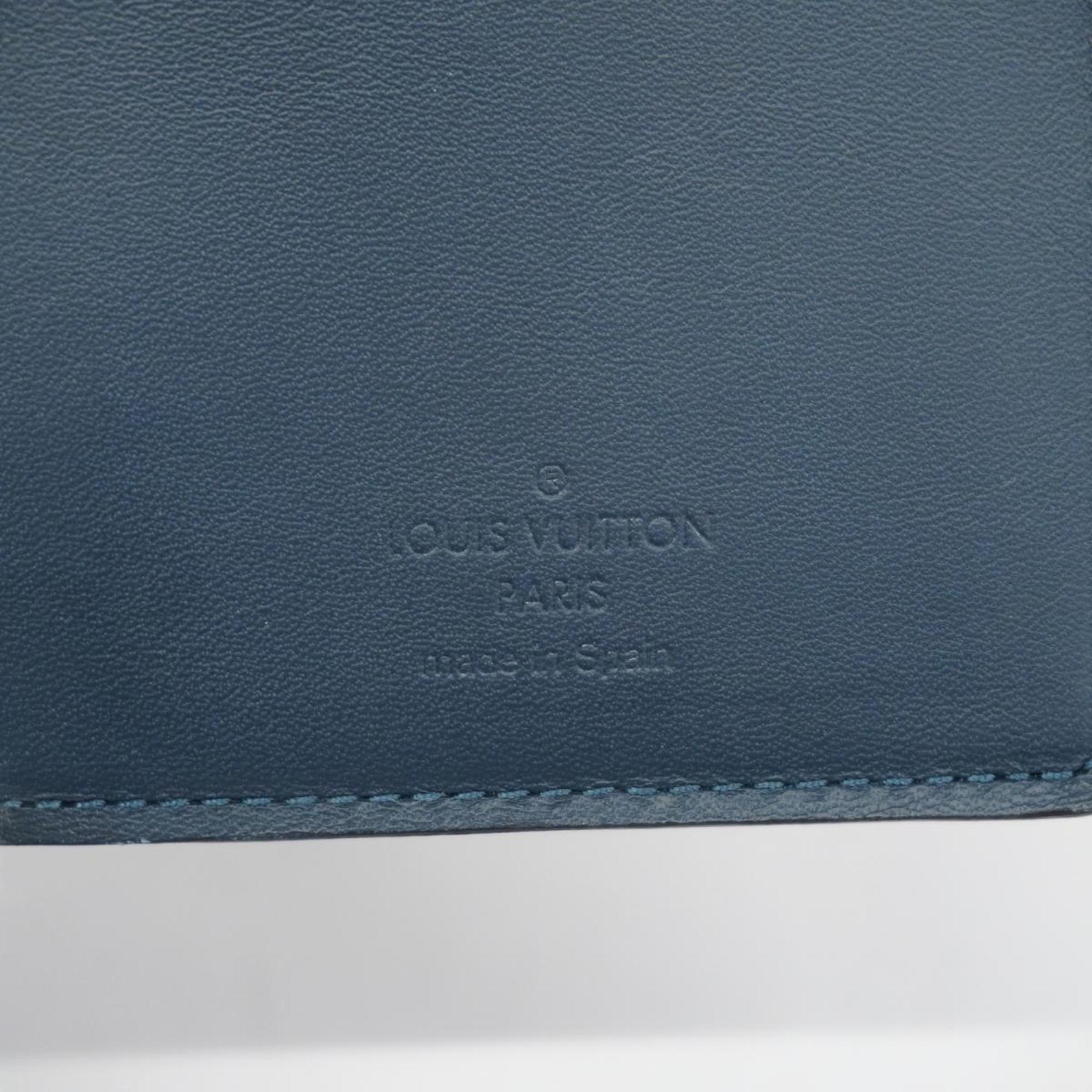 Louis Vuitton Long Wallet Damier Infinie Portefeuille Brazza N63119 Cosmos Men's