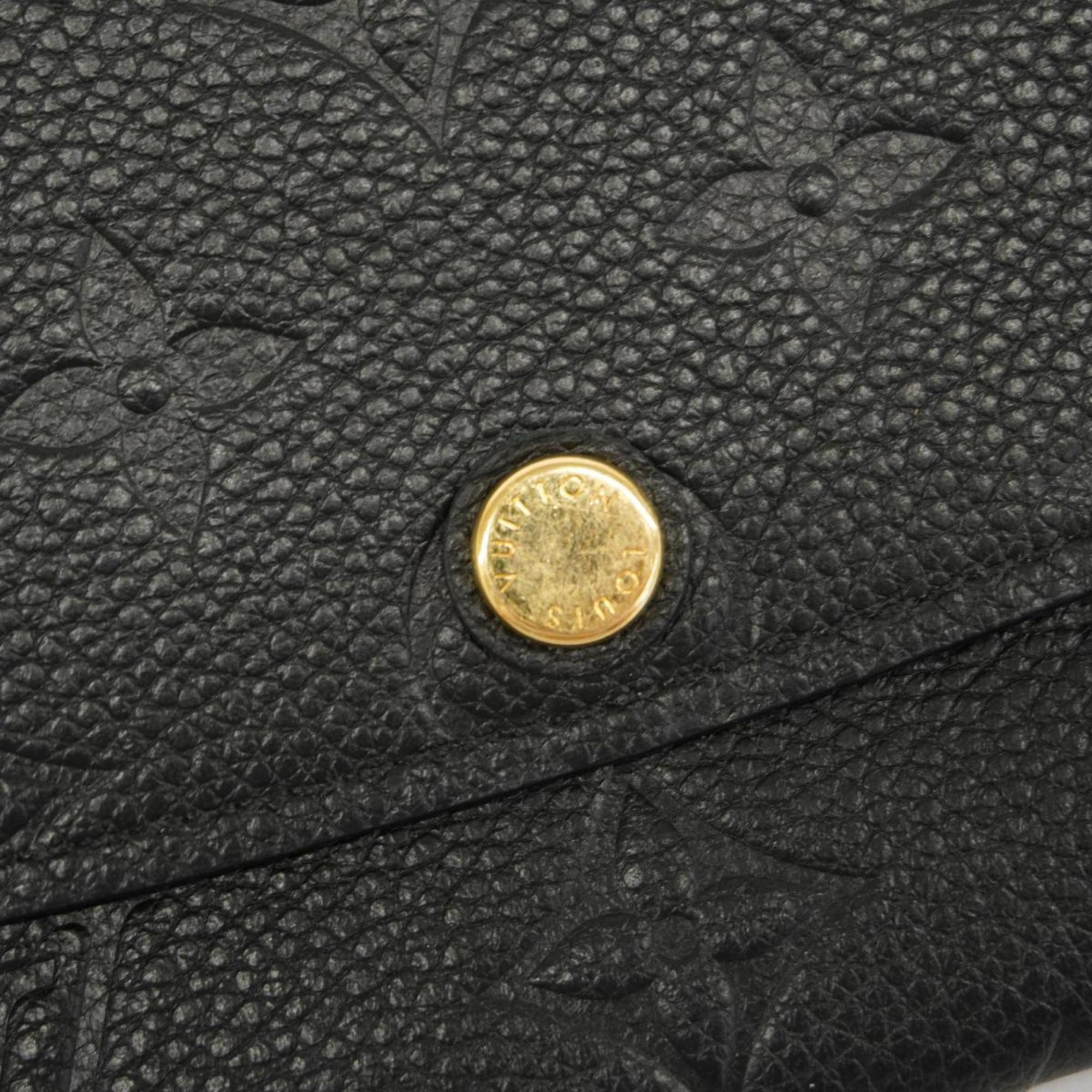 Louis Vuitton Long Wallet Monogram Empreinte Portefeuille Emilie M62369 Noir Ladies