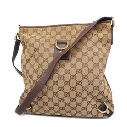 Gucci Shoulder Bag GG Canvas Abby 131326 Brown Champagne Women's