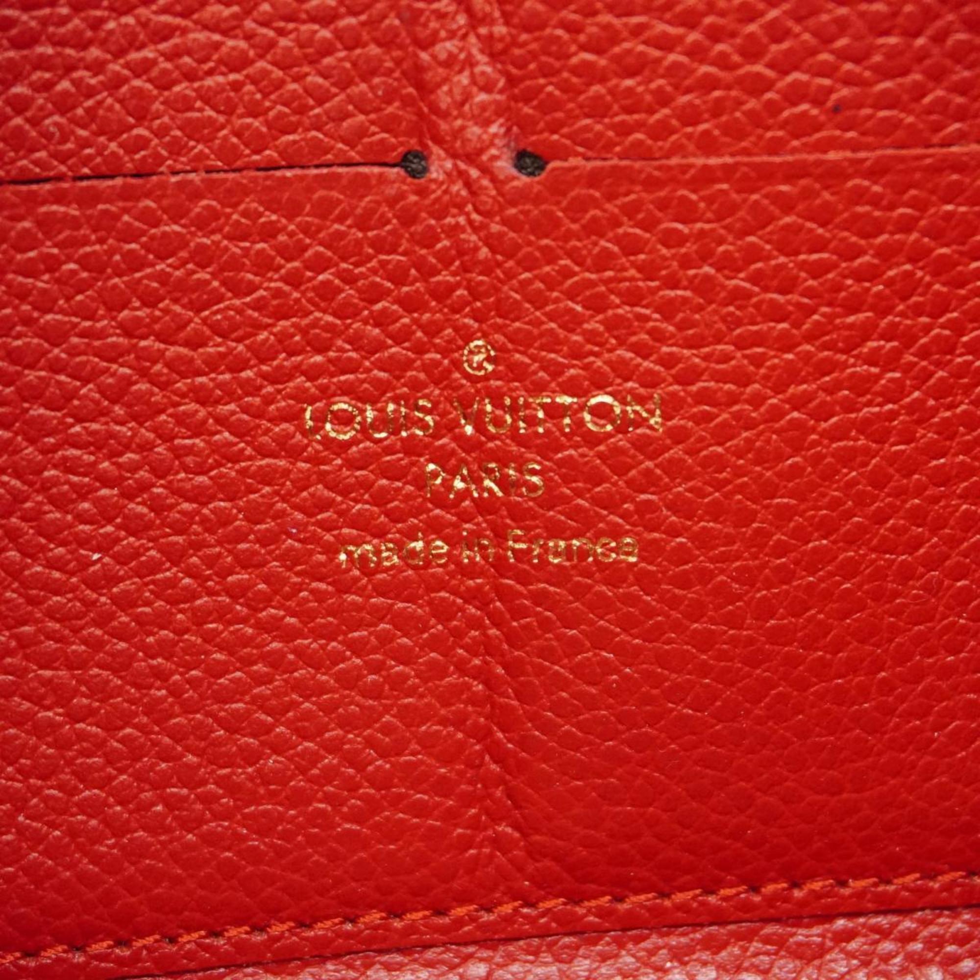 Louis Vuitton Long Wallet Monogram Empreinte Zippy M60737 Cerise Ladies