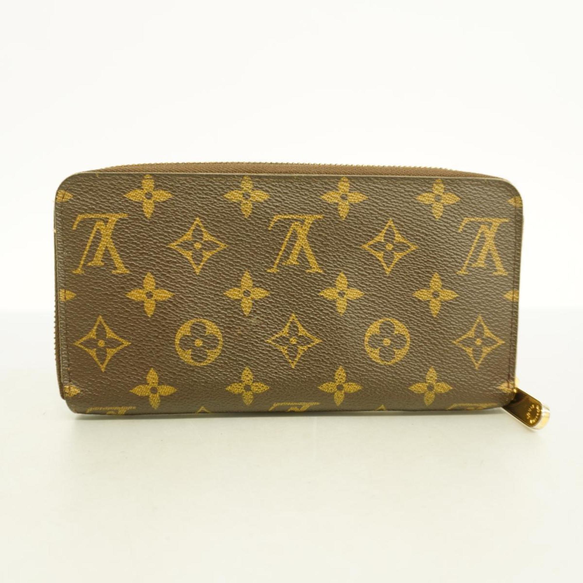 Louis Vuitton Long Wallet Monogram Zippy M60017 Brown Men's Women's