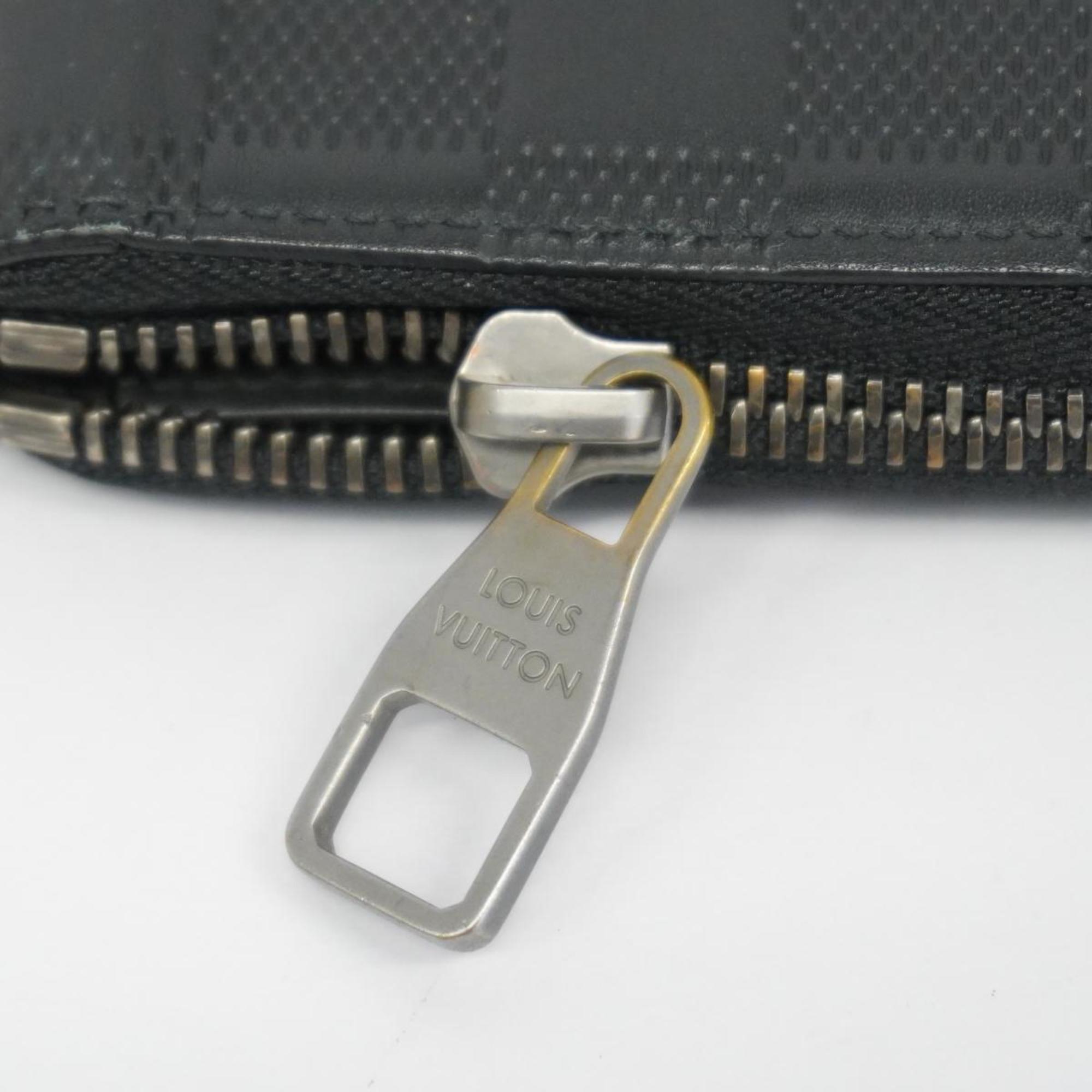 Louis Vuitton Long Wallet Damier Infini Zippy Vertical N63548 Onyx Men's