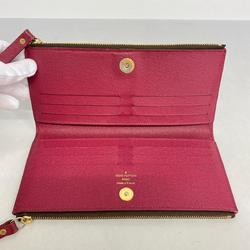 Louis Vuitton Long Wallet Monogram Portefeuille Adele M61269 Brown Fuchsia Ladies