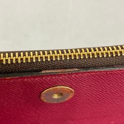 Louis Vuitton Long Wallet Monogram Portefeuille Adele M61269 Brown Fuchsia Ladies